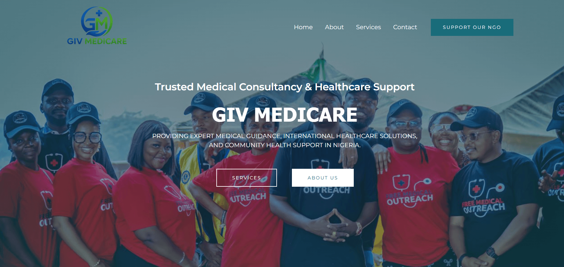 Screenshot of the Givmedicare website